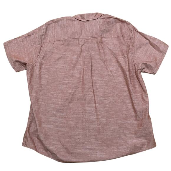 Eddie Bauer Mens 2XL Lightweight Red Short Sleeve Button Up ripstop hiking shirt - Picture 5 of 5